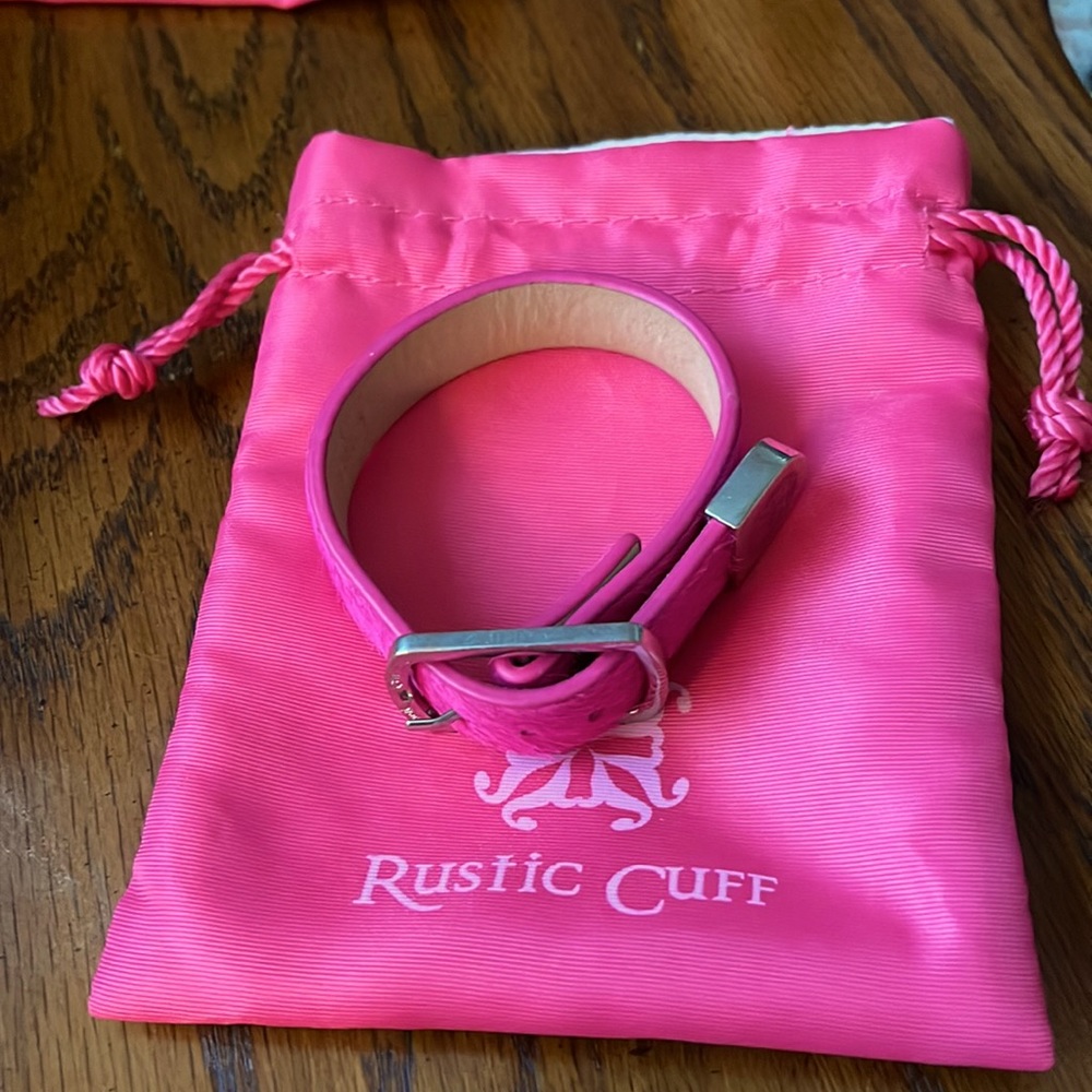 Rustic Cuff Pink cuff bracelet